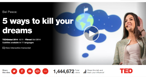 5 Ways To Kill Your Dreams – from TED