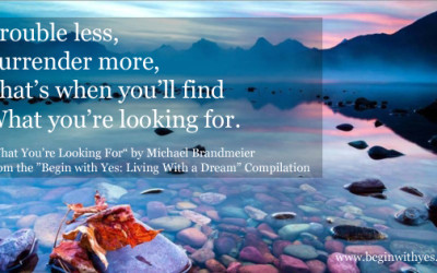 LIVING WITH A DREAM: What You're Looking For
