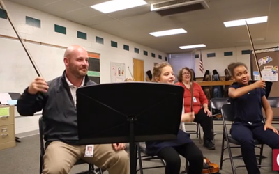 School Principal Joins 5th Grade Orchestra!